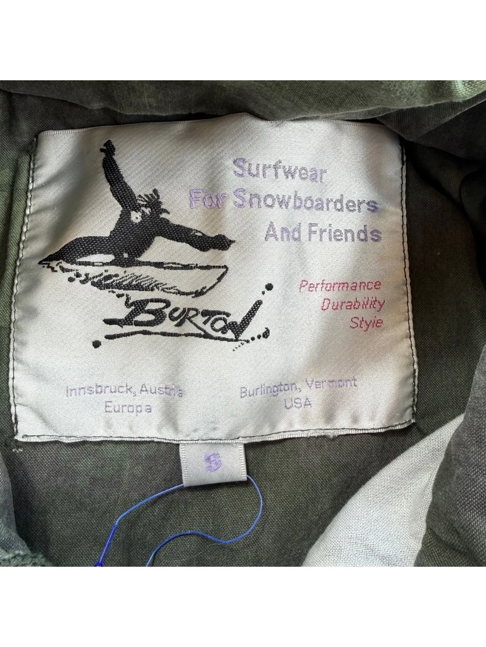 Vintage Burton Surfwear For Snowboarders & Friends Camo Hooded Anorak Jacket S